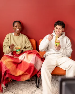 We bet you're on the edge of your seats waiting for our announcement tomorrow....but in the meantime, why not get cosy on the couch with a delicious cup of Noodles? 😋🍜👌🏼